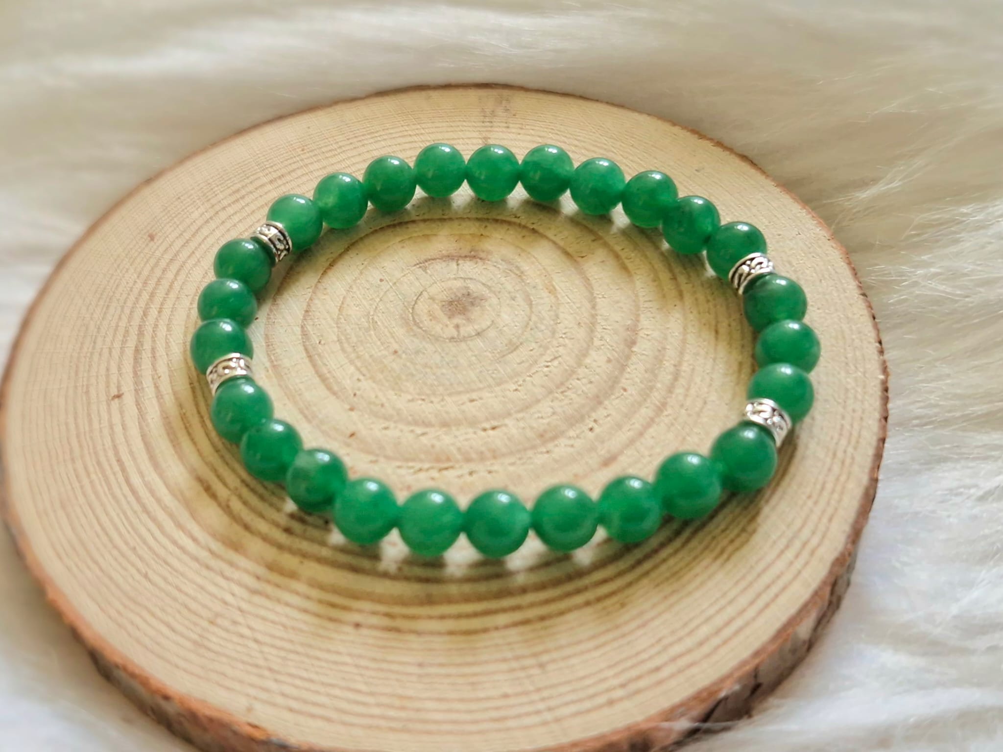 Miniature 2 - Bracelet Aventurine Verte Qualité AAA bracelet Aventurine Verte lithothérapie certifié